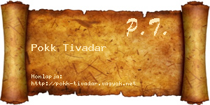 Pokk Tivadar névjegykártya
